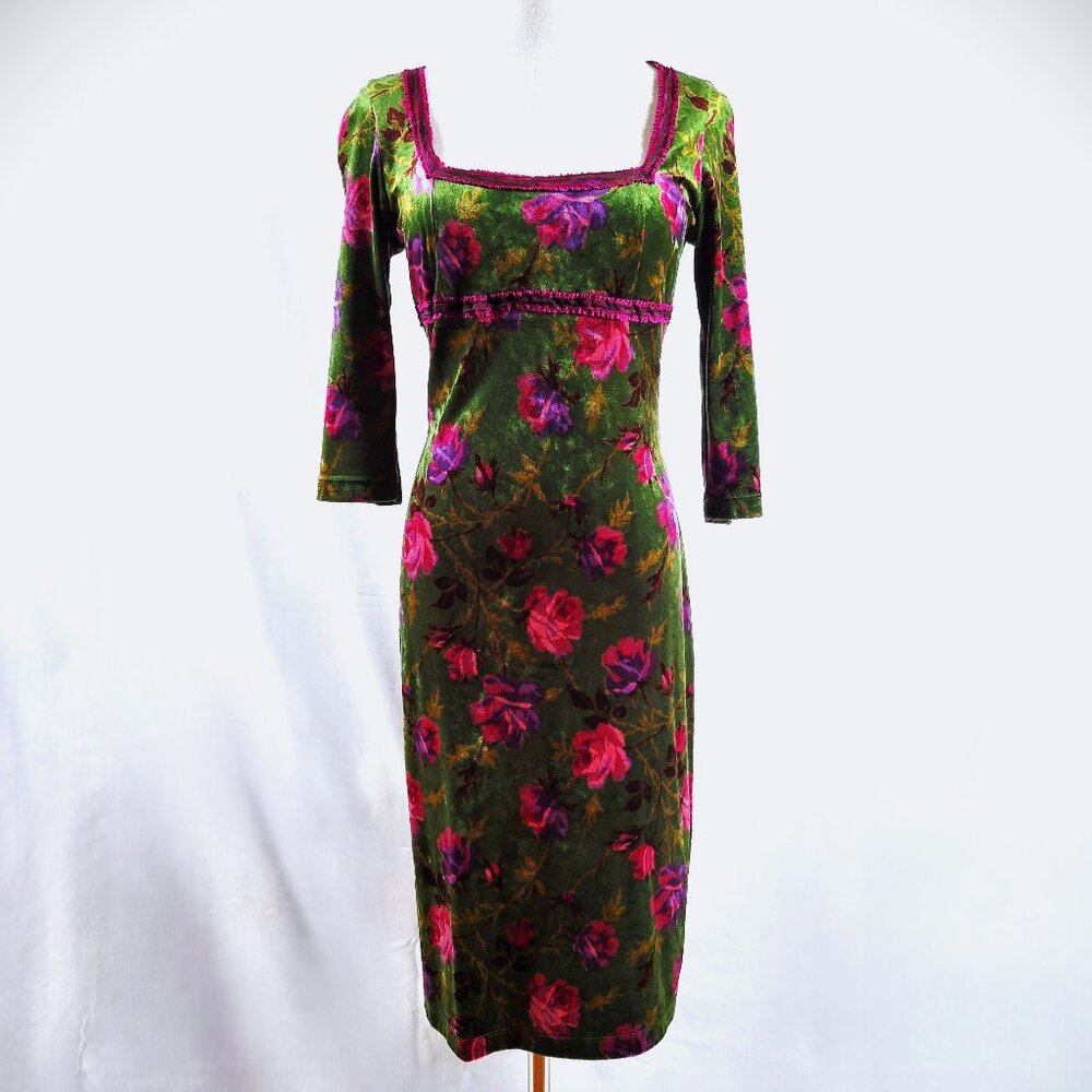 Rare Gilmore Girls Betsey Johnson Green and Purple Dress - Size L - fits like M
